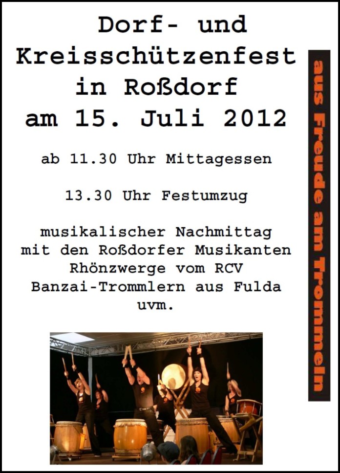 Plakat Dorf- und Schtzenfest 2012